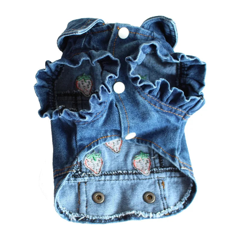 Denim Dog Jacket for Small Pups