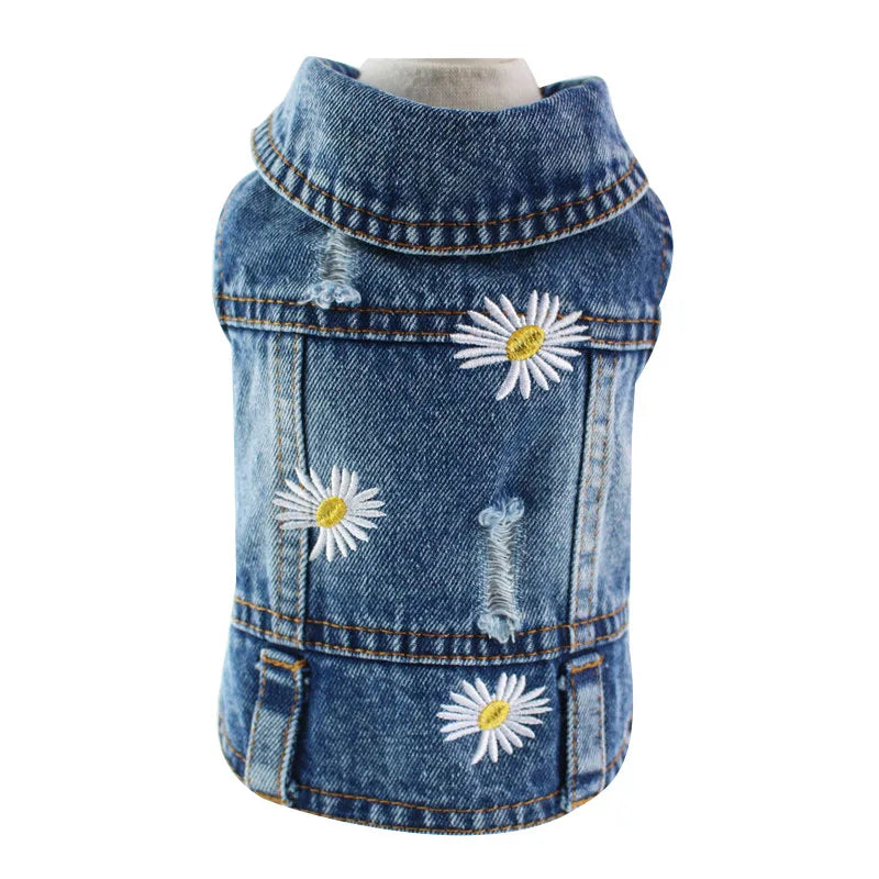 Denim Dog Jacket for Small Pups