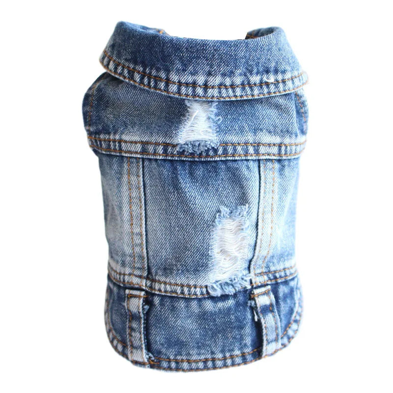 Denim Dog Jacket for Small Pups