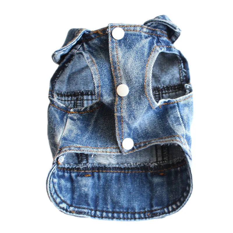 Denim Dog Jacket for Small Pups