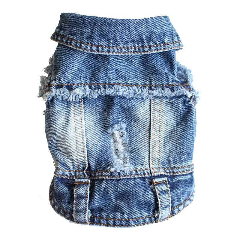 Denim Dog Jacket for Small Pups