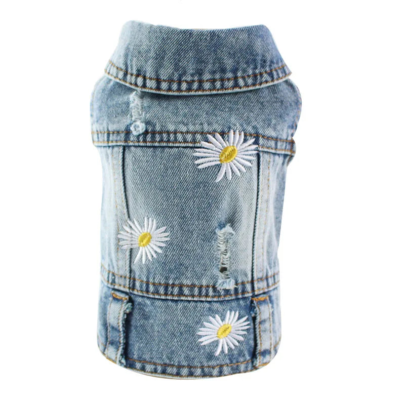 Denim Dog Jacket for Small Pups
