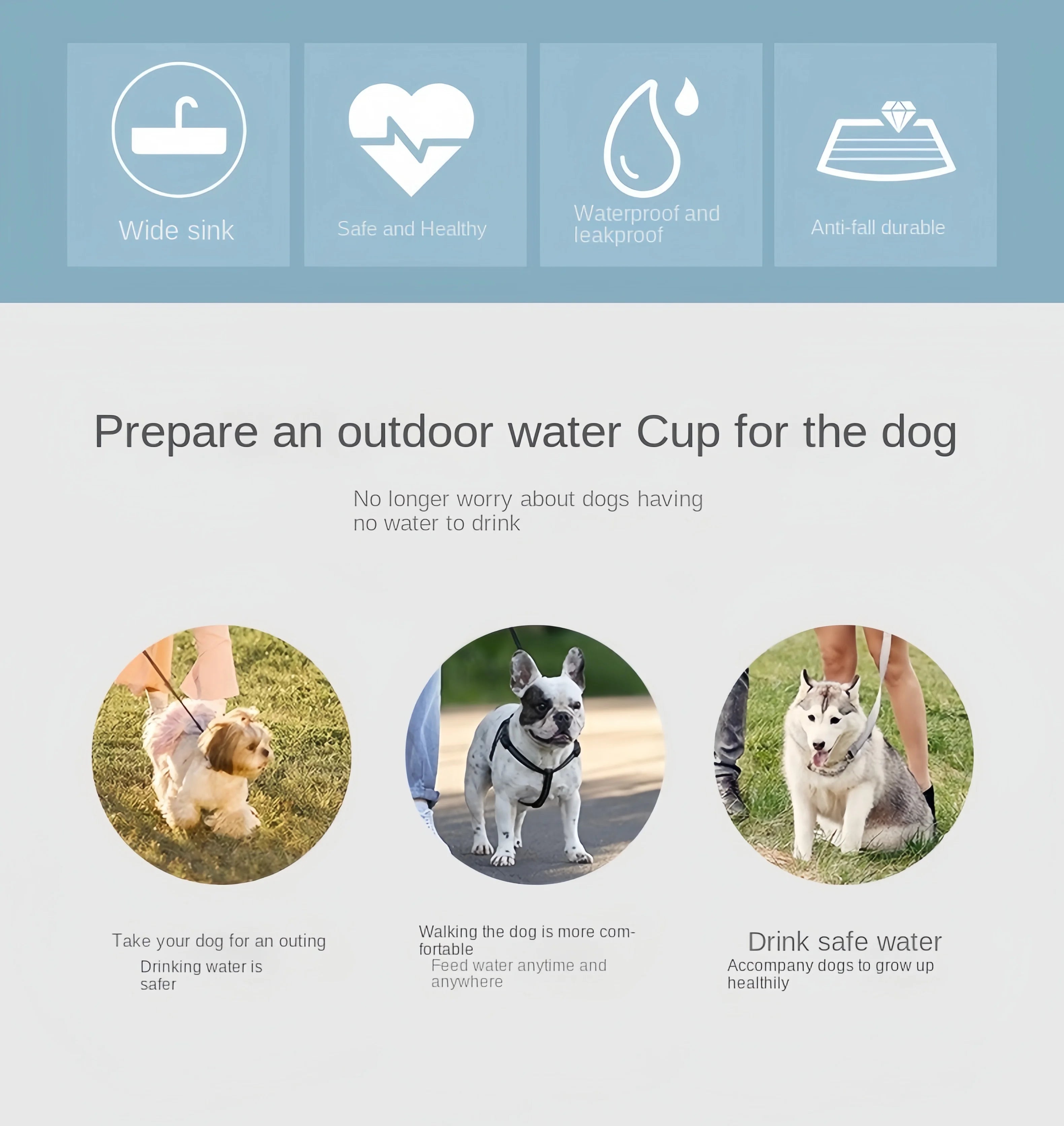 Travel-Friendly Pet Water and Food Bottle