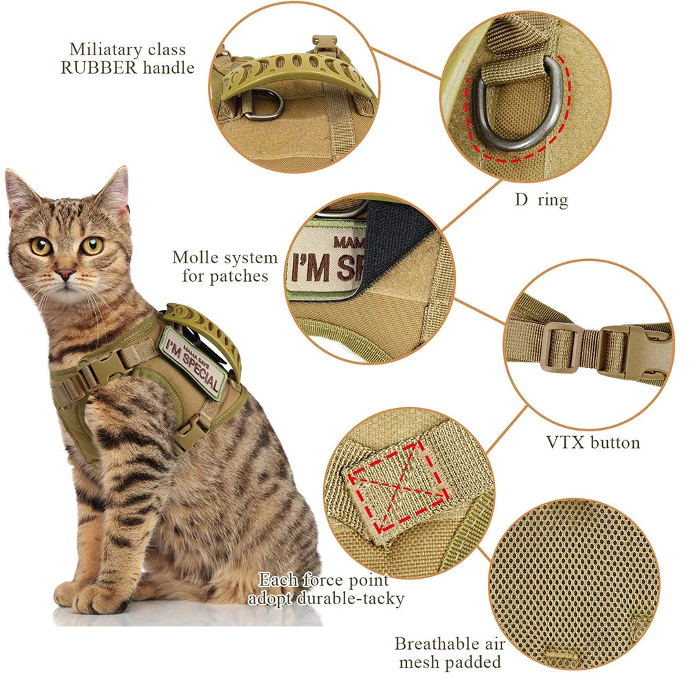 Tactical Cat Harness & Leash