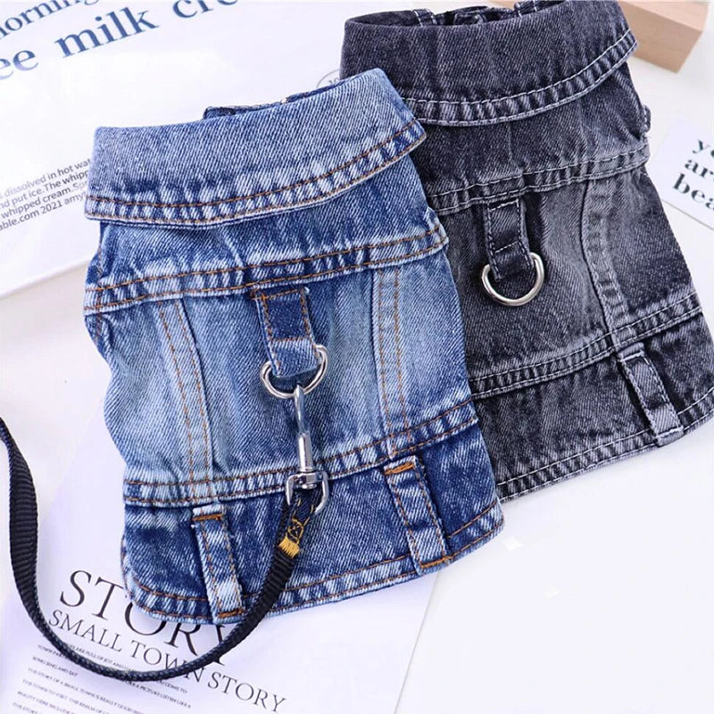 Trendy Denim Dog Jacket