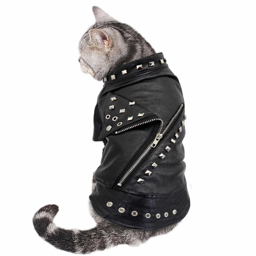 Stylish Dog Leather Jacket