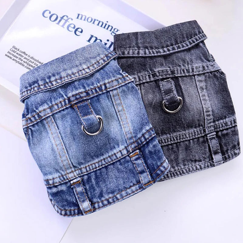 Trendy Denim Dog Jacket
