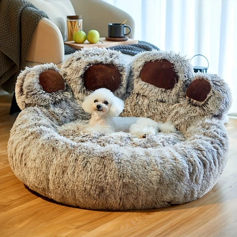 Cozy Bear Paw Pet Bed