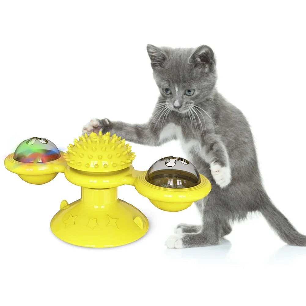 Interactive Windmill Cat Toy