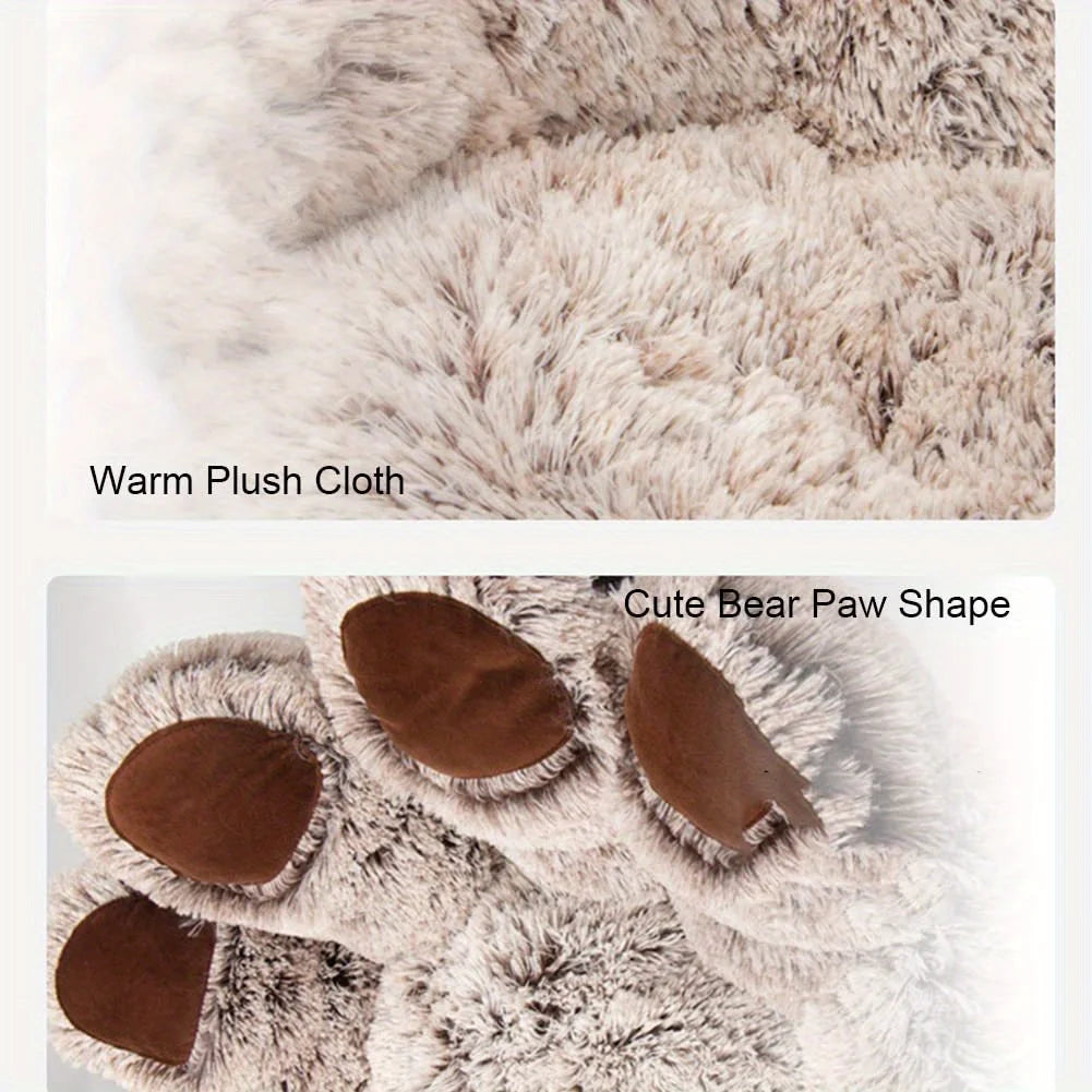 Cozy Bear Paw Pet Bed