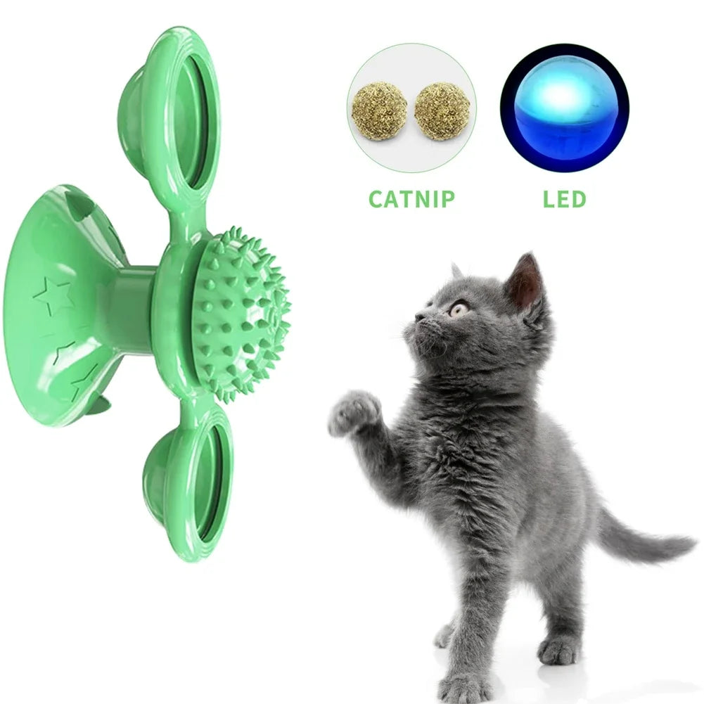 Interactive Windmill Cat Toy