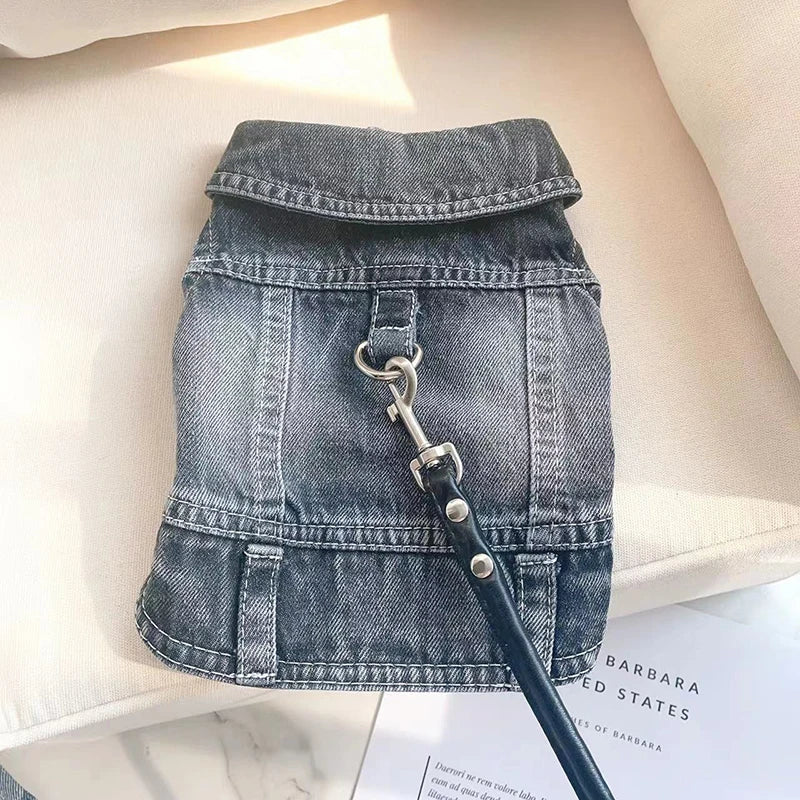 Trendy Denim Dog Jacket