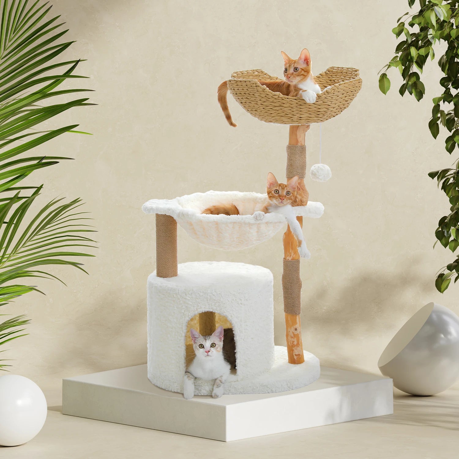Stylish Cat Tree with Hammock