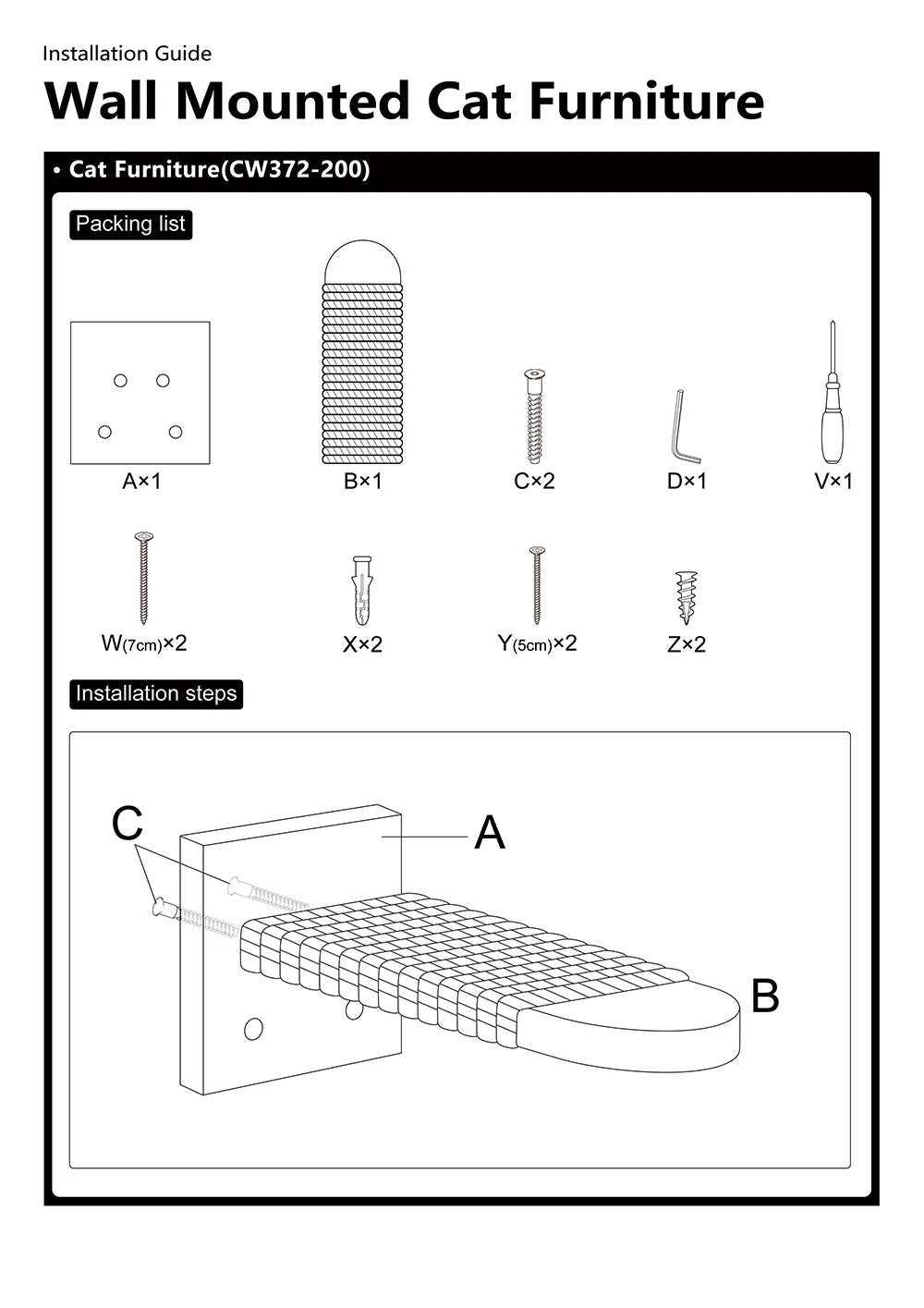 Stylish Cat Wall Steps