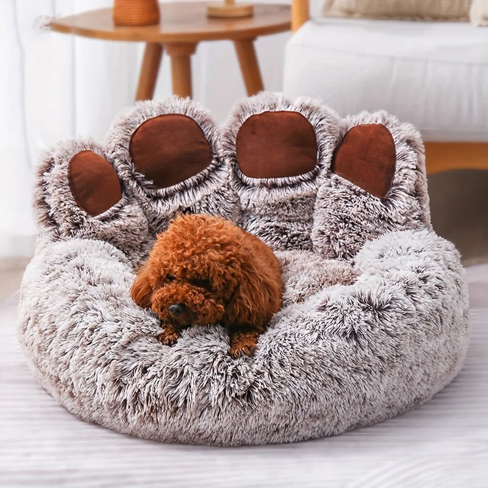 Cozy Bear Paw Pet Bed