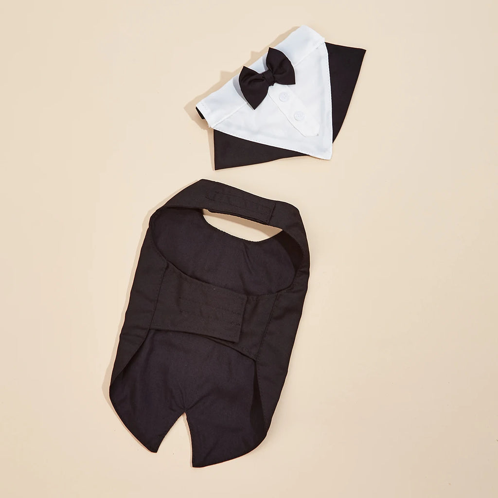 Dog Wedding Costume with Bow Tie