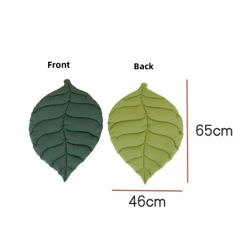 Cozy Leaf Cat Bed Mat