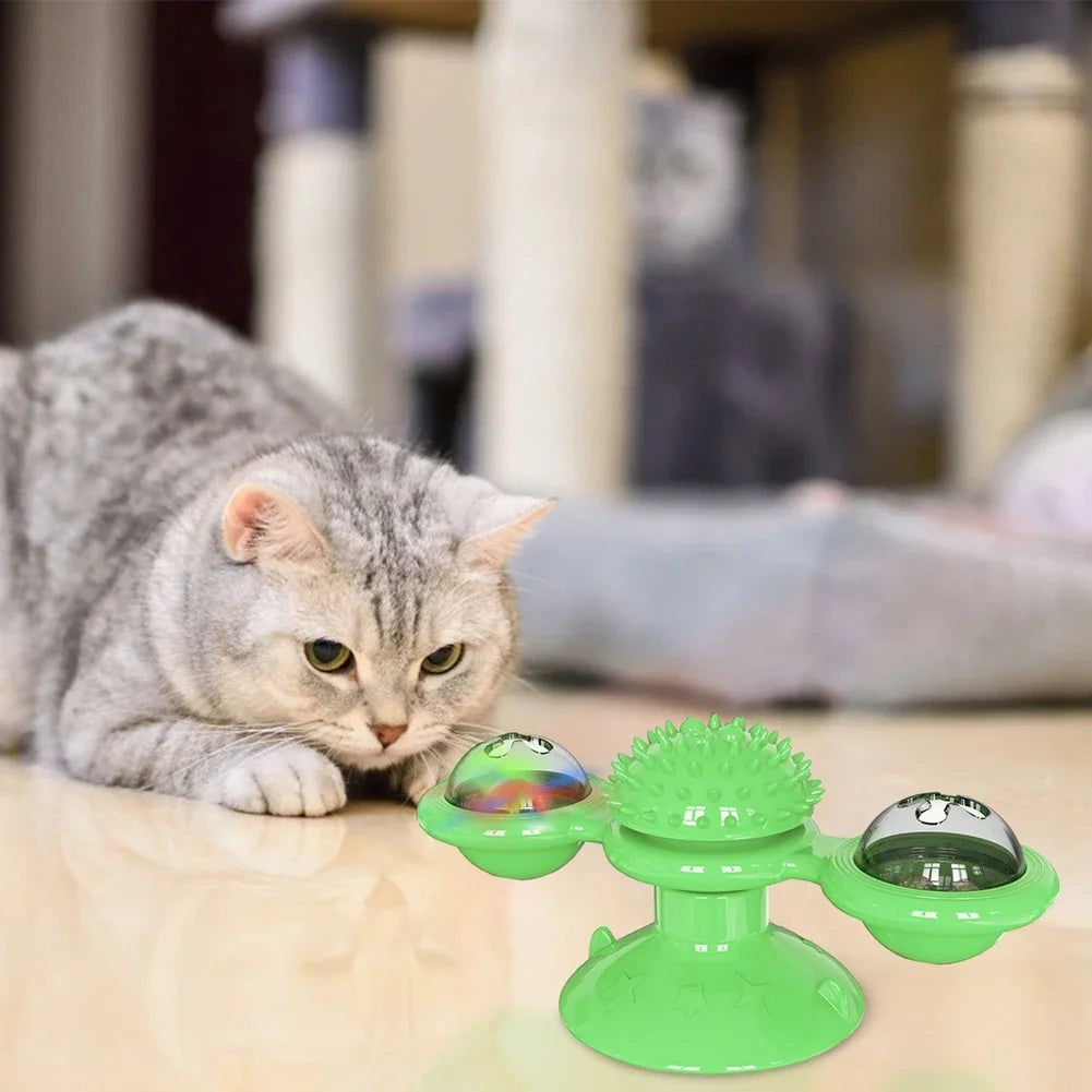 Interactive Windmill Cat Toy