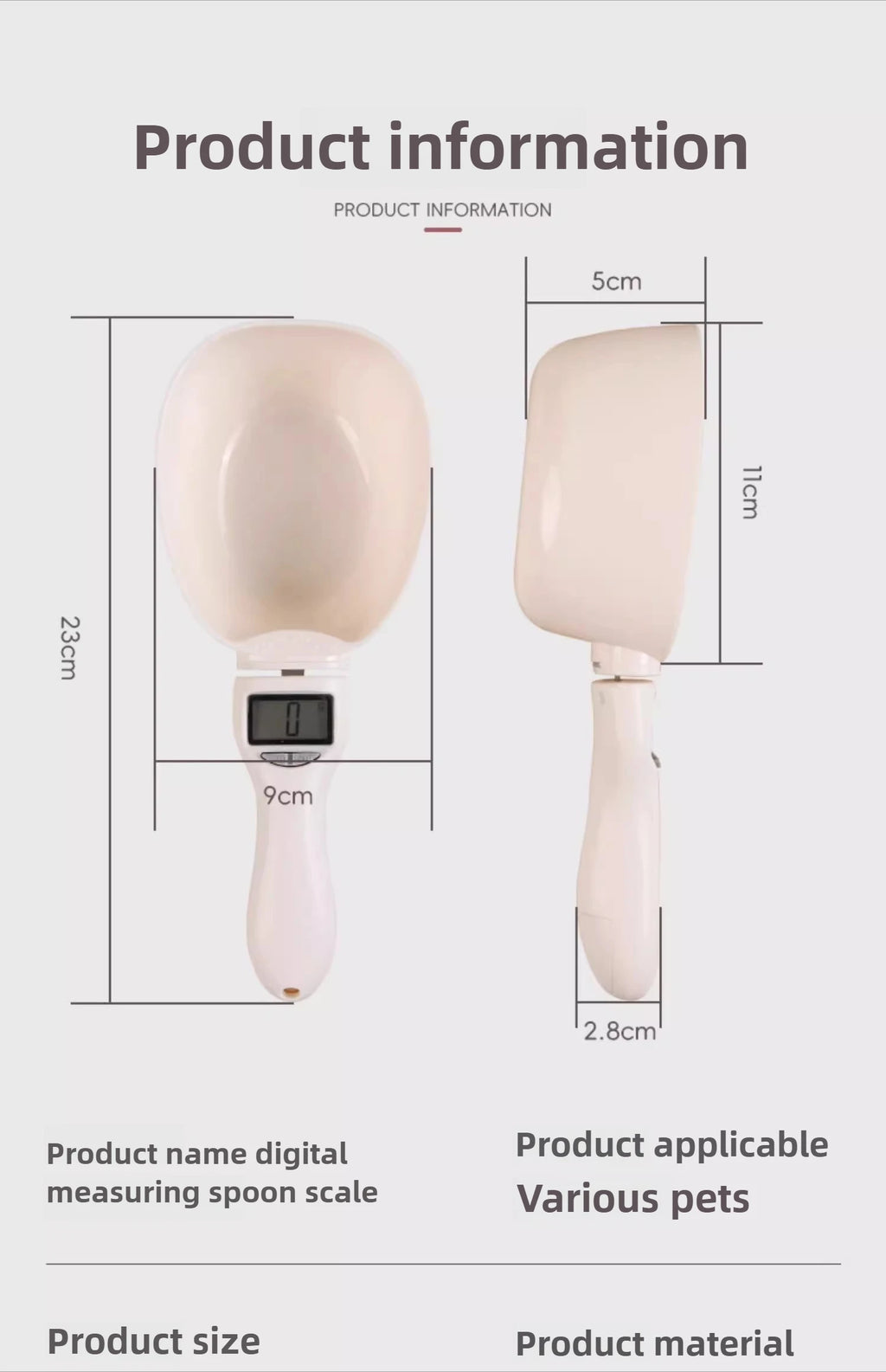 Smart Pet Food Weighing Scoop