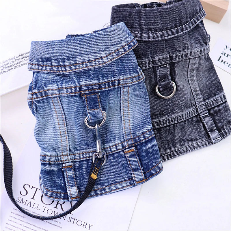 Trendy Denim Dog Jacket