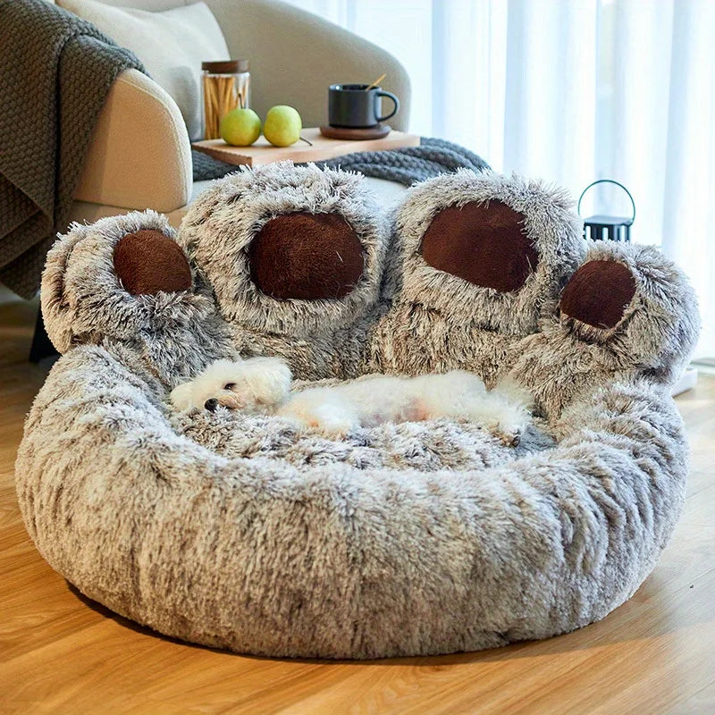 Cozy Bear Paw Pet Bed