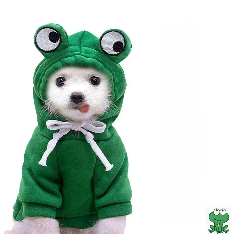 Adorable Frog Hoodie for Pets