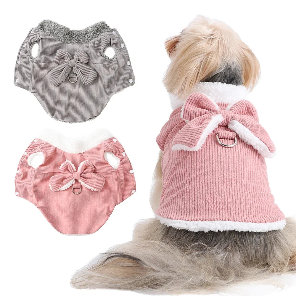 Cozy Bow Dog Jacket