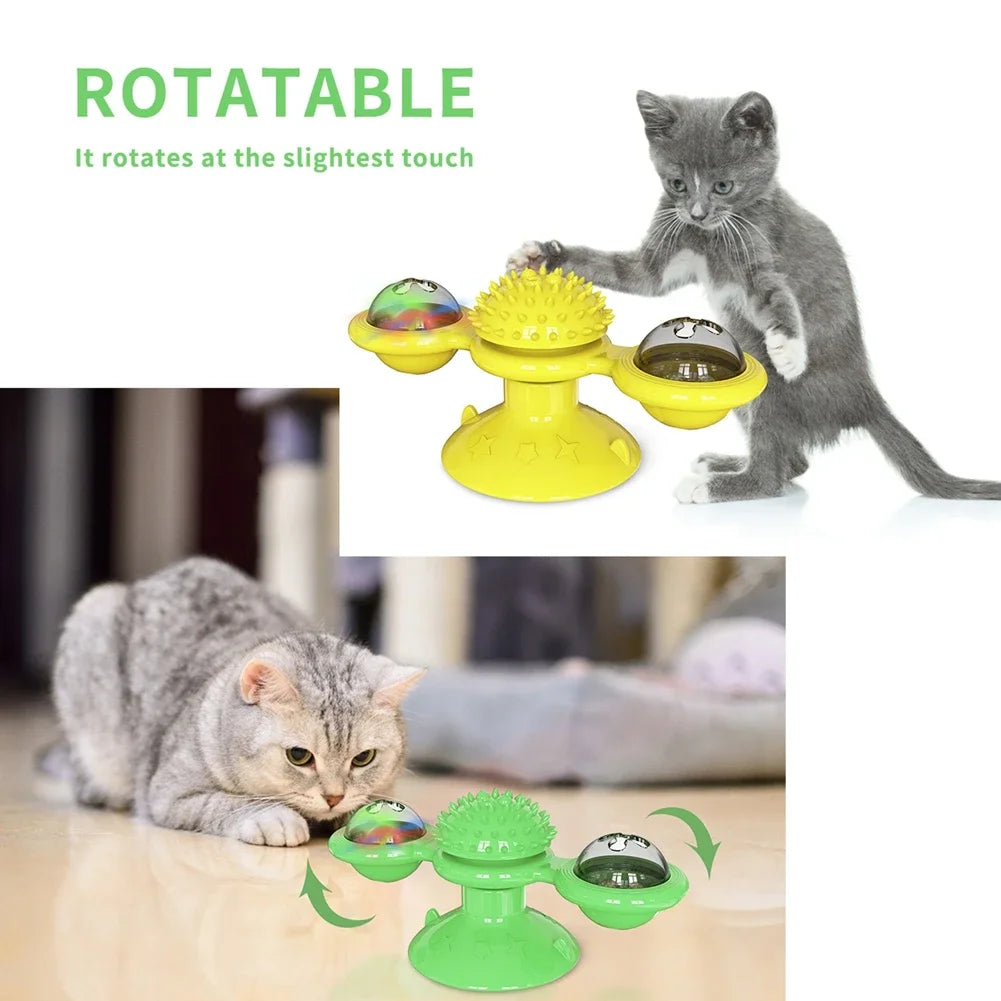 Interactive Windmill Cat Toy