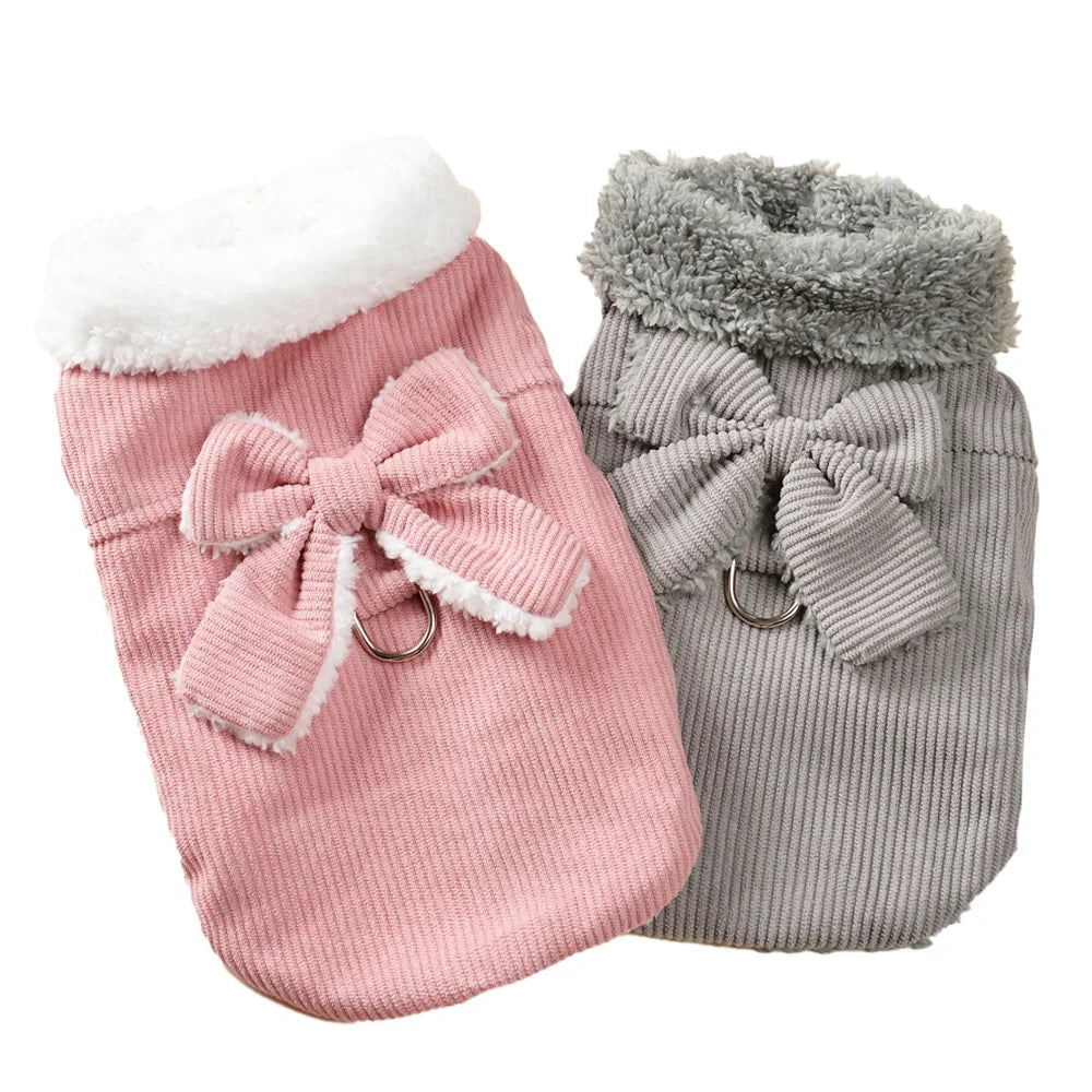 Cozy Bow Dog Jacket