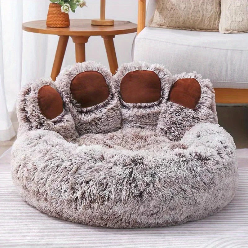 Cozy Bear Paw Pet Bed