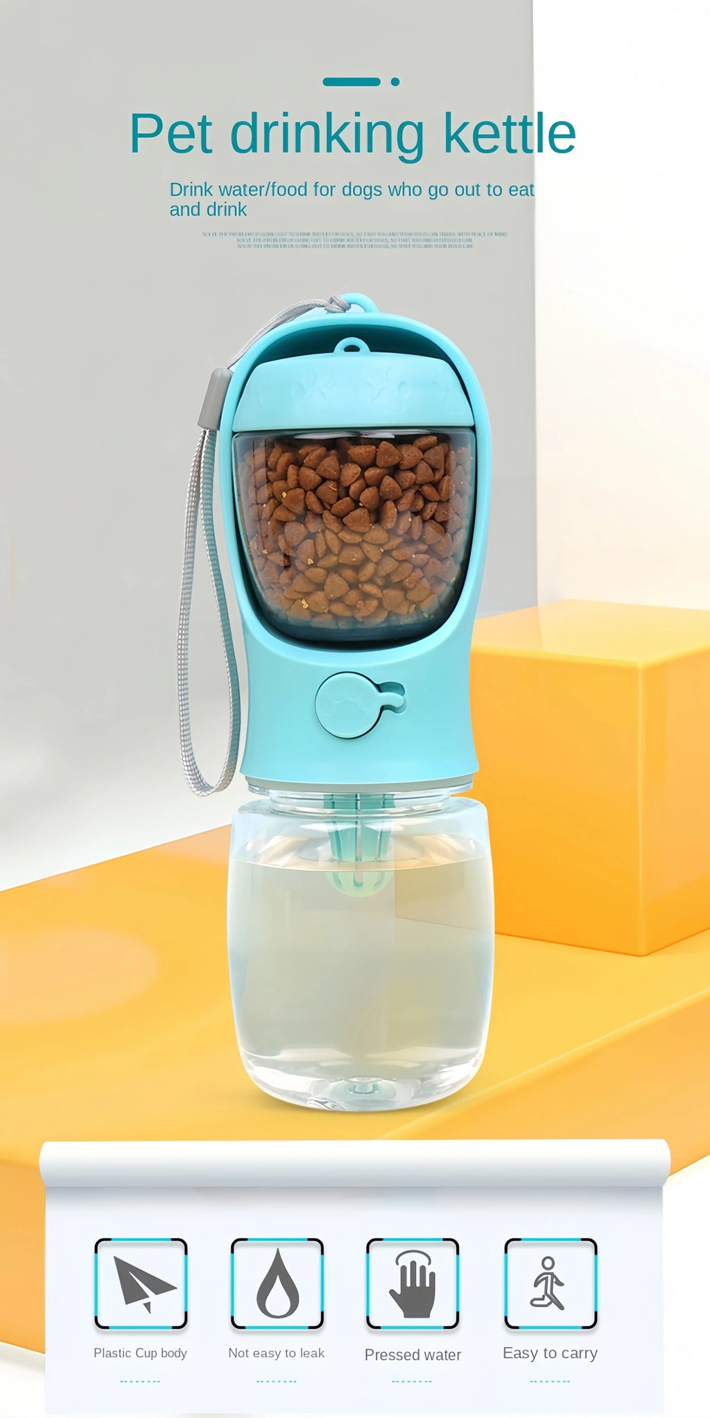 Travel-Friendly Pet Water and Food Bottle