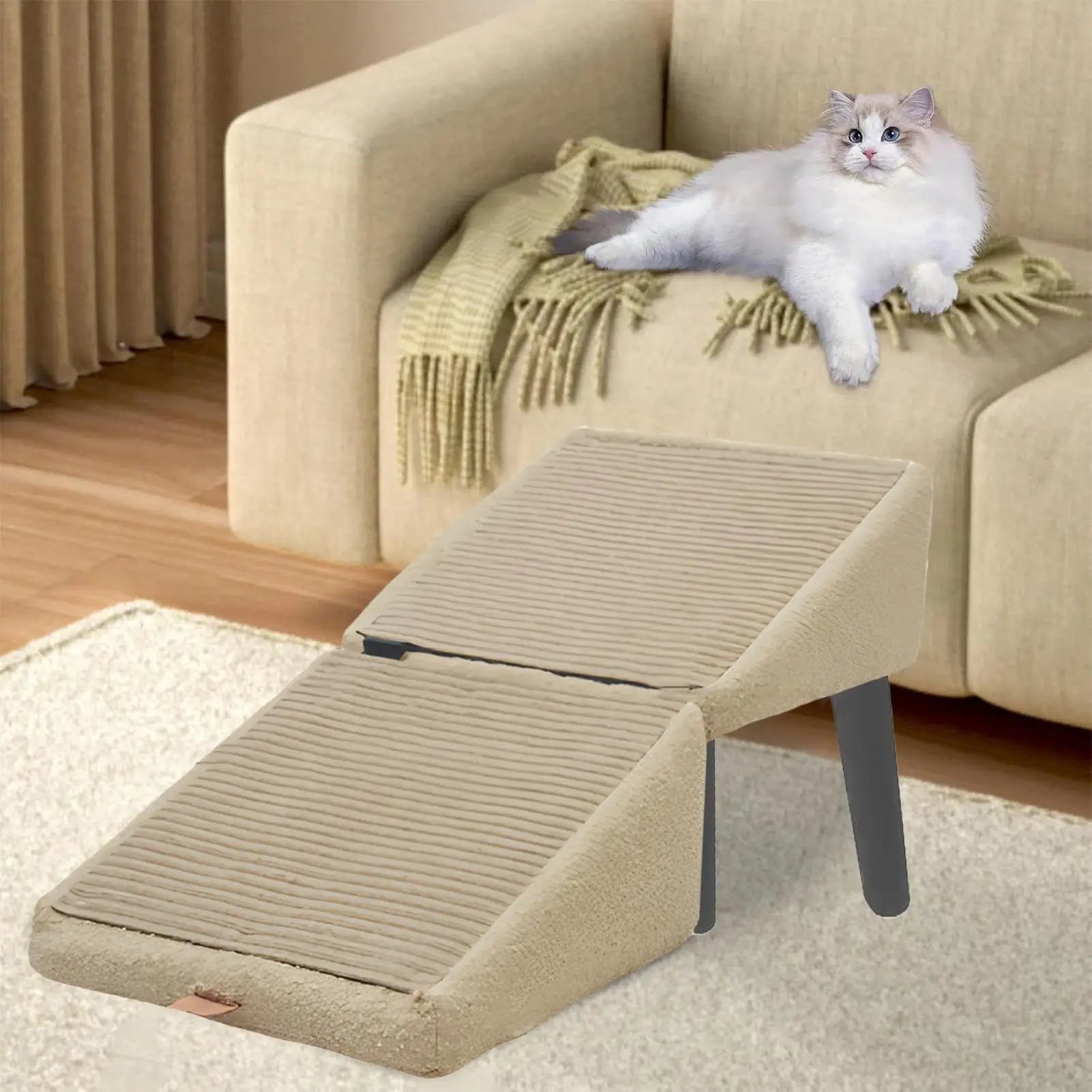 Dual-Purpose Dog Stair Ramp