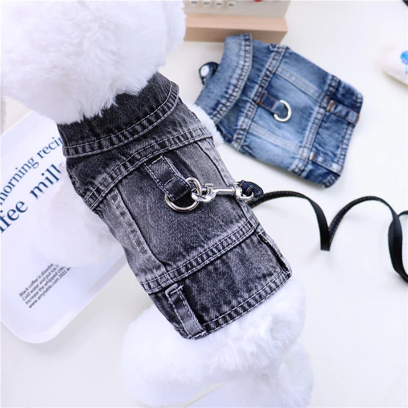 Trendy Denim Dog Jacket