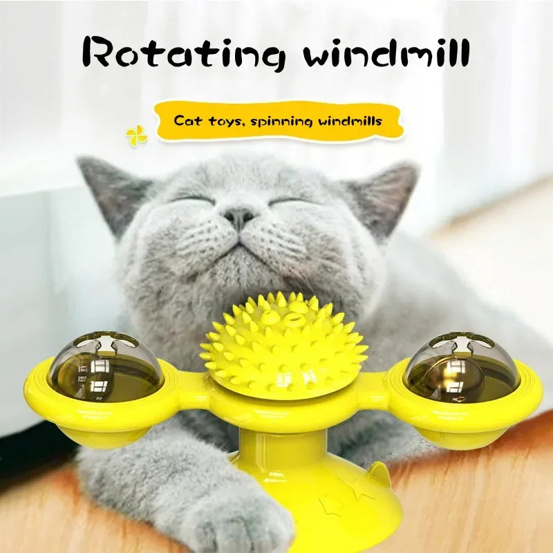 Interactive Windmill Cat Toy