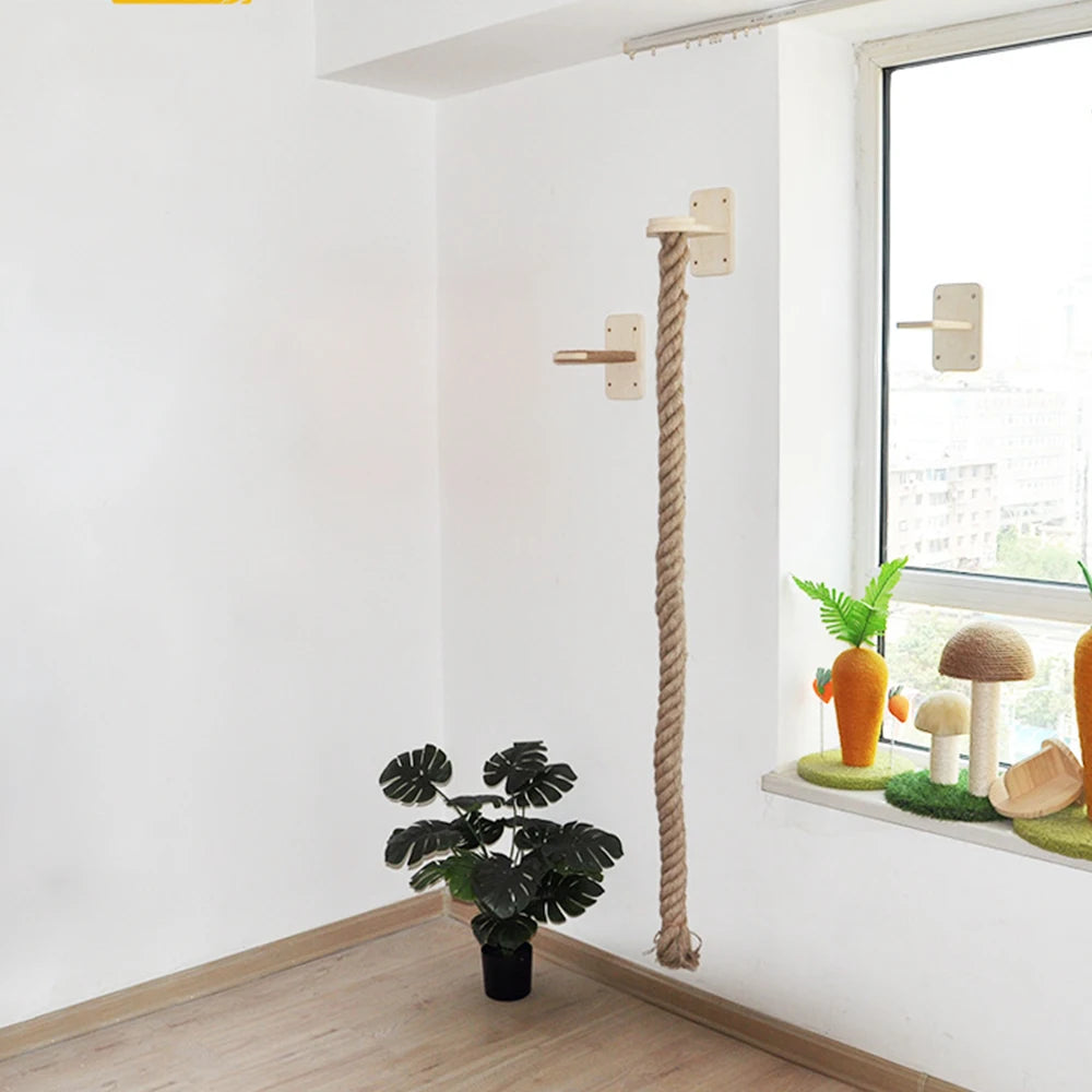 Wall-Mounted Cat Climbing Rack