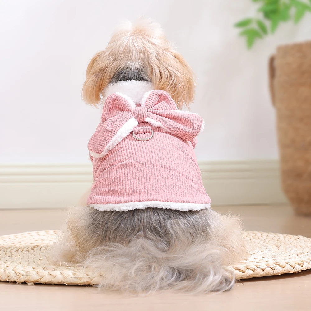 Cozy Bow Dog Jacket