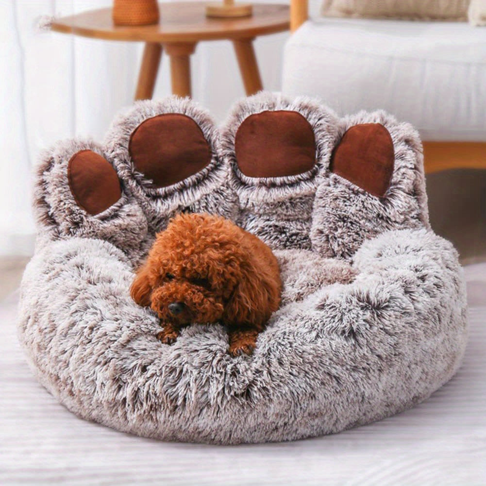 Cozy Bear Paw Pet Bed
