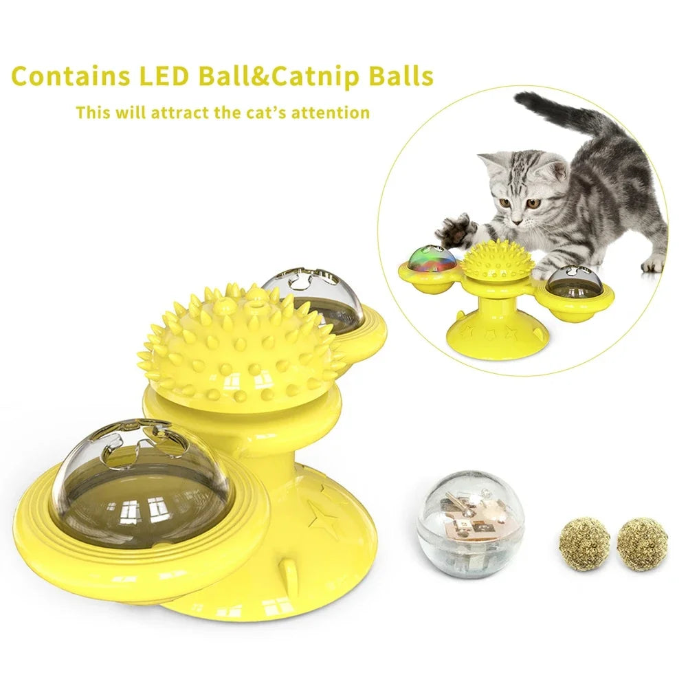 Interactive Windmill Cat Toy