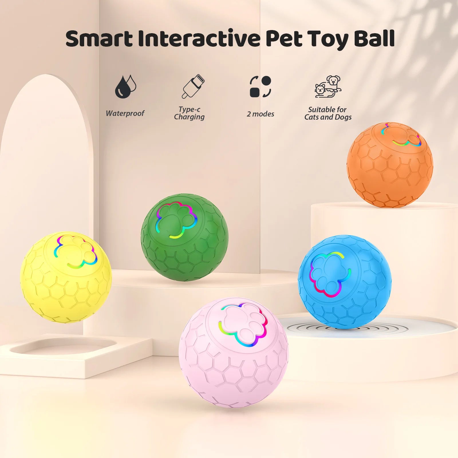 Interactive LED Dog Toy Ball