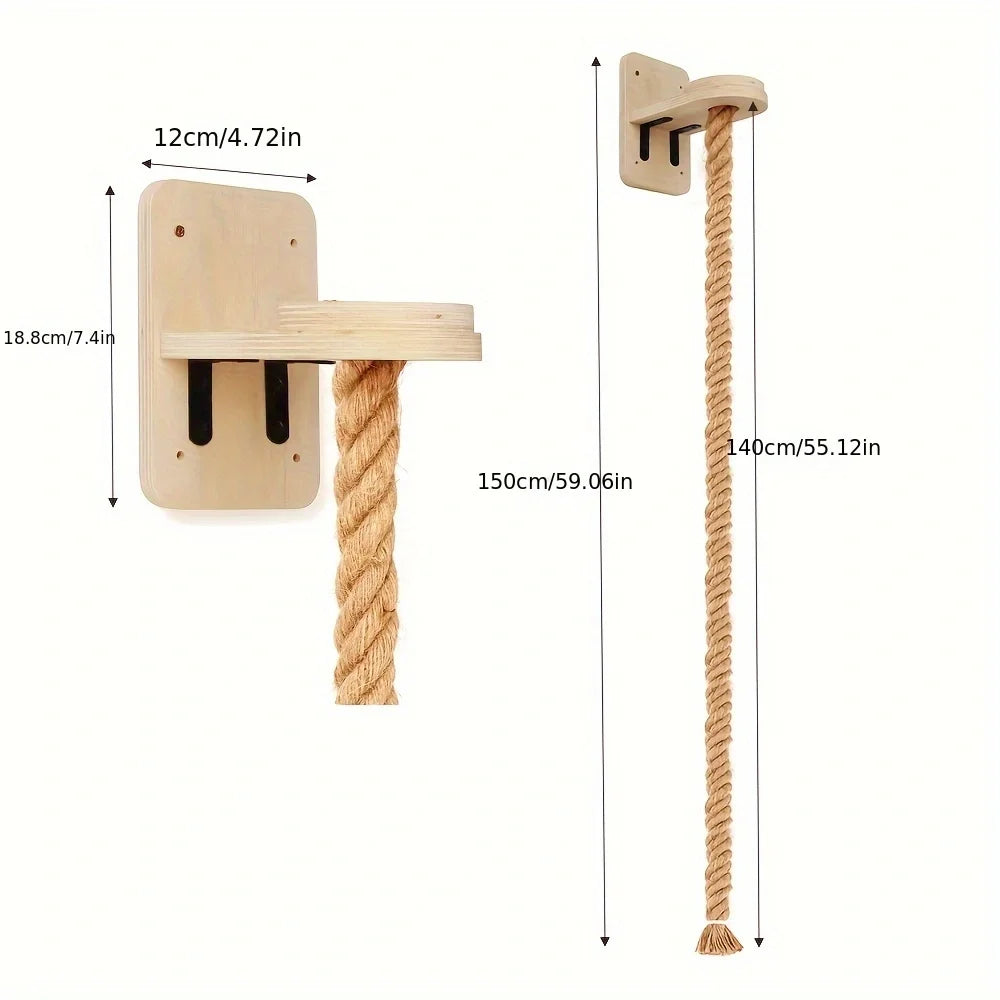 Wall-Mounted Cat Climbing Rack