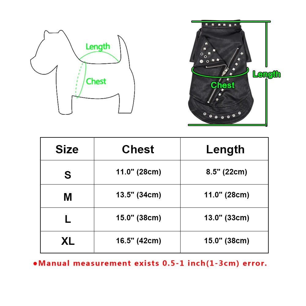 Stylish Dog Leather Jacket