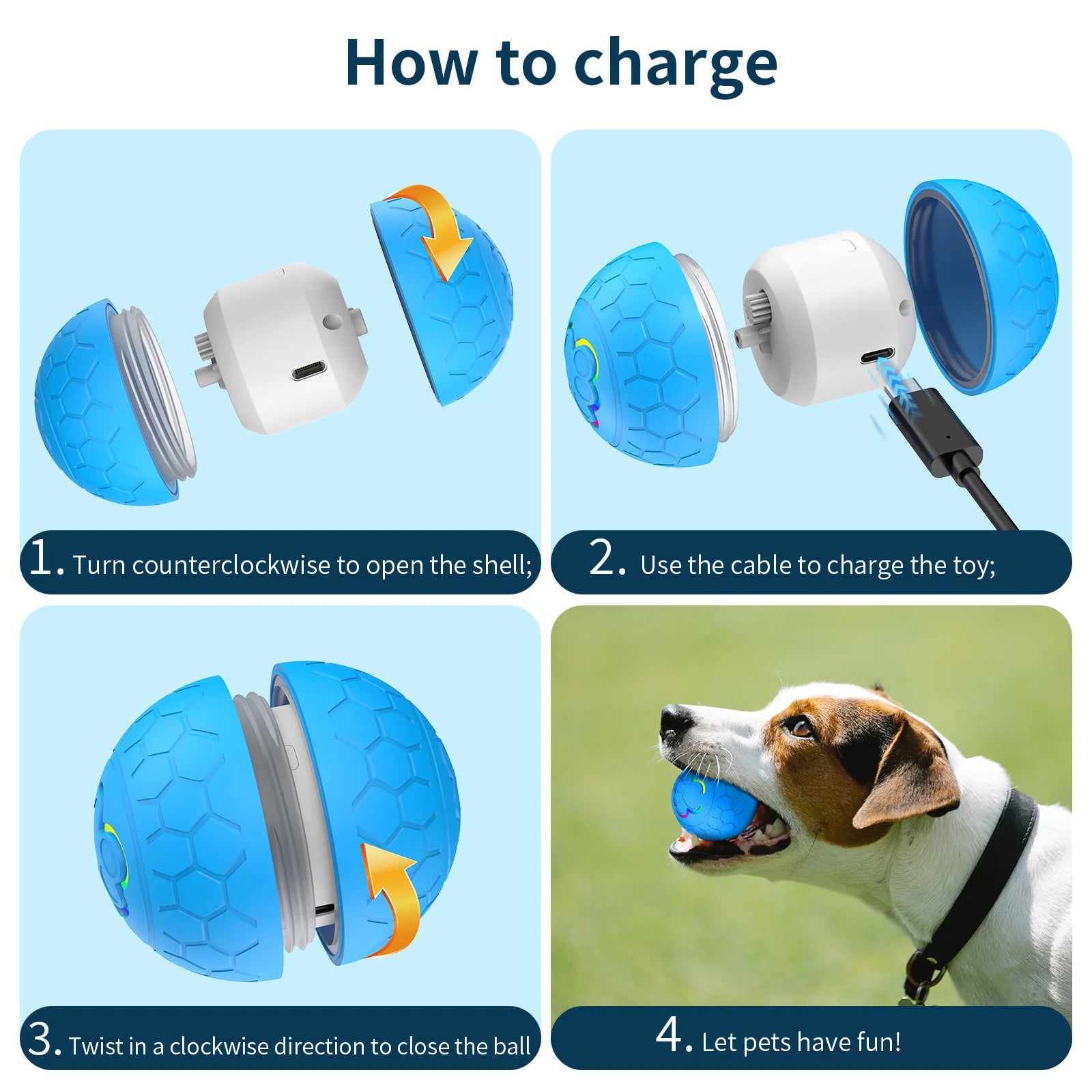 Interactive LED Dog Toy Ball