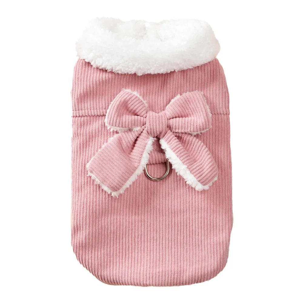 Cozy Bow Dog Jacket