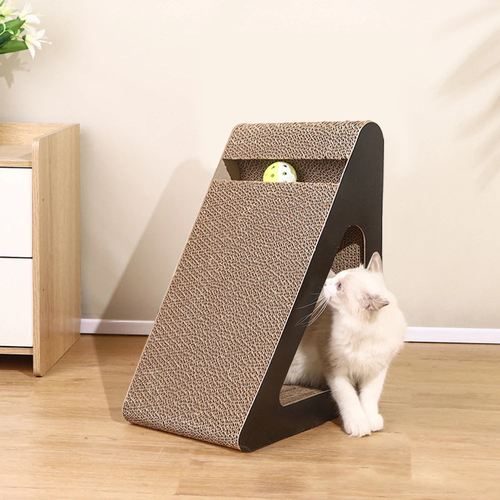 2-in-1 Cat Scratcher & Toy