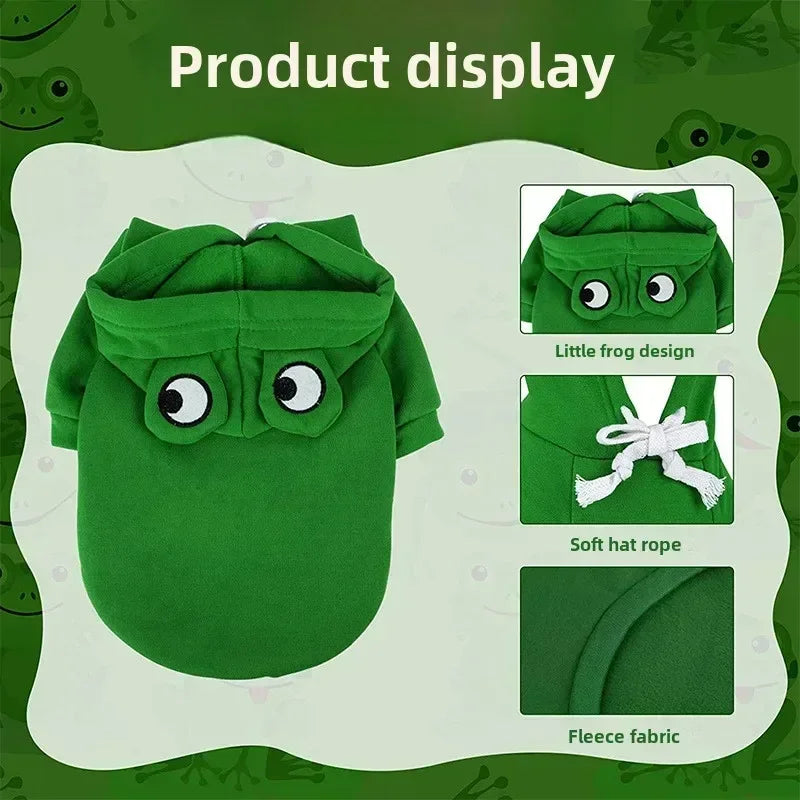 Adorable Frog Hoodie for Pets