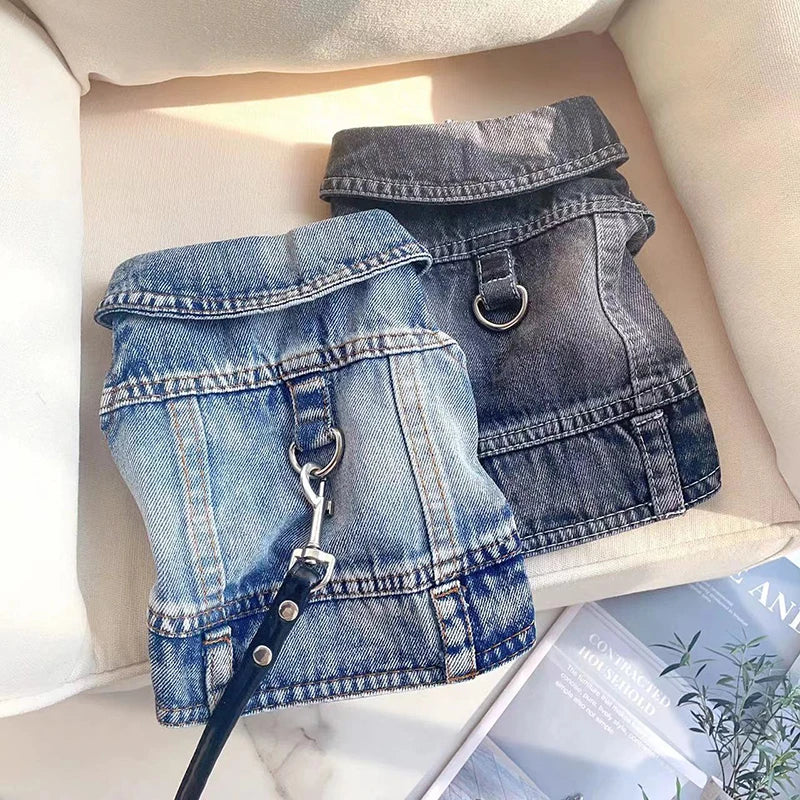 Trendy Denim Dog Jacket