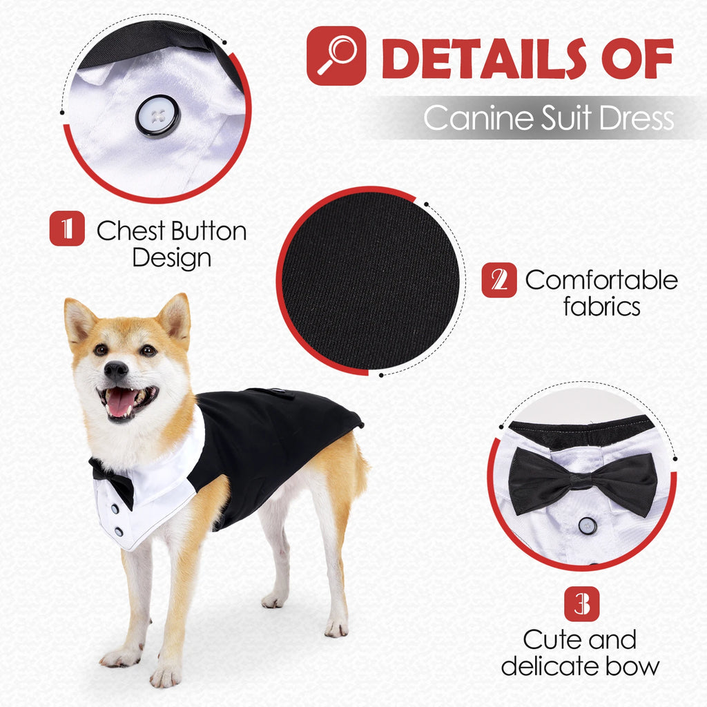 Charming Dog Tuxedo Suit