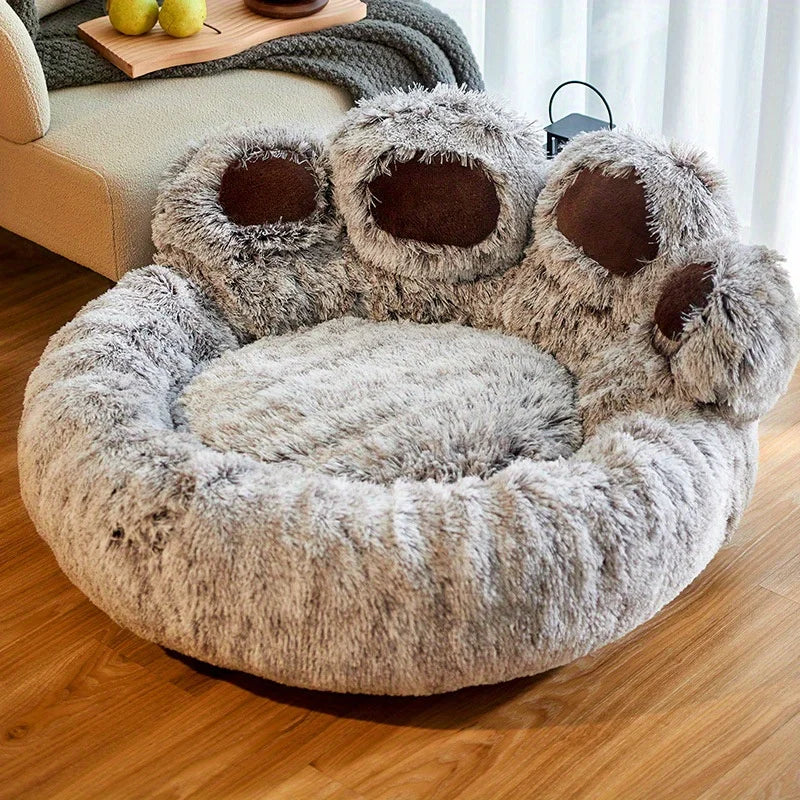 Cozy Bear Paw Pet Bed