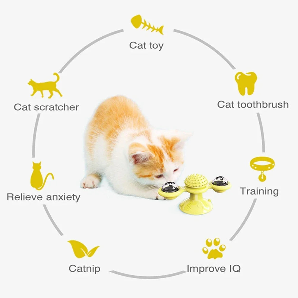Interactive Windmill Cat Toy